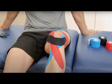 將影片載入圖庫檢視器並播放，如何在膝蓋自行使用 Leukotape® K 運動貼布
